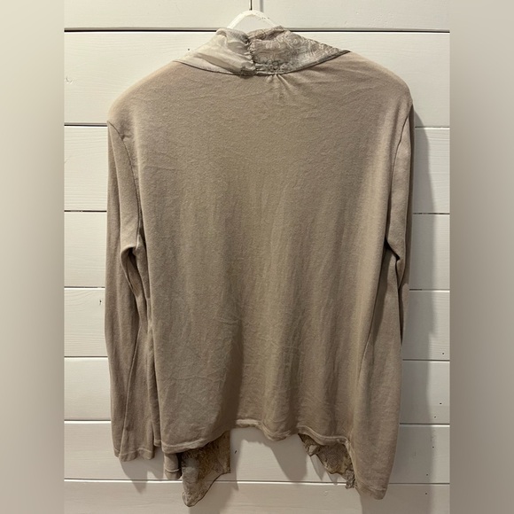 🤎Beige Draped Cardigan – Lungo L’Arno – XL - Picture 6 of 8